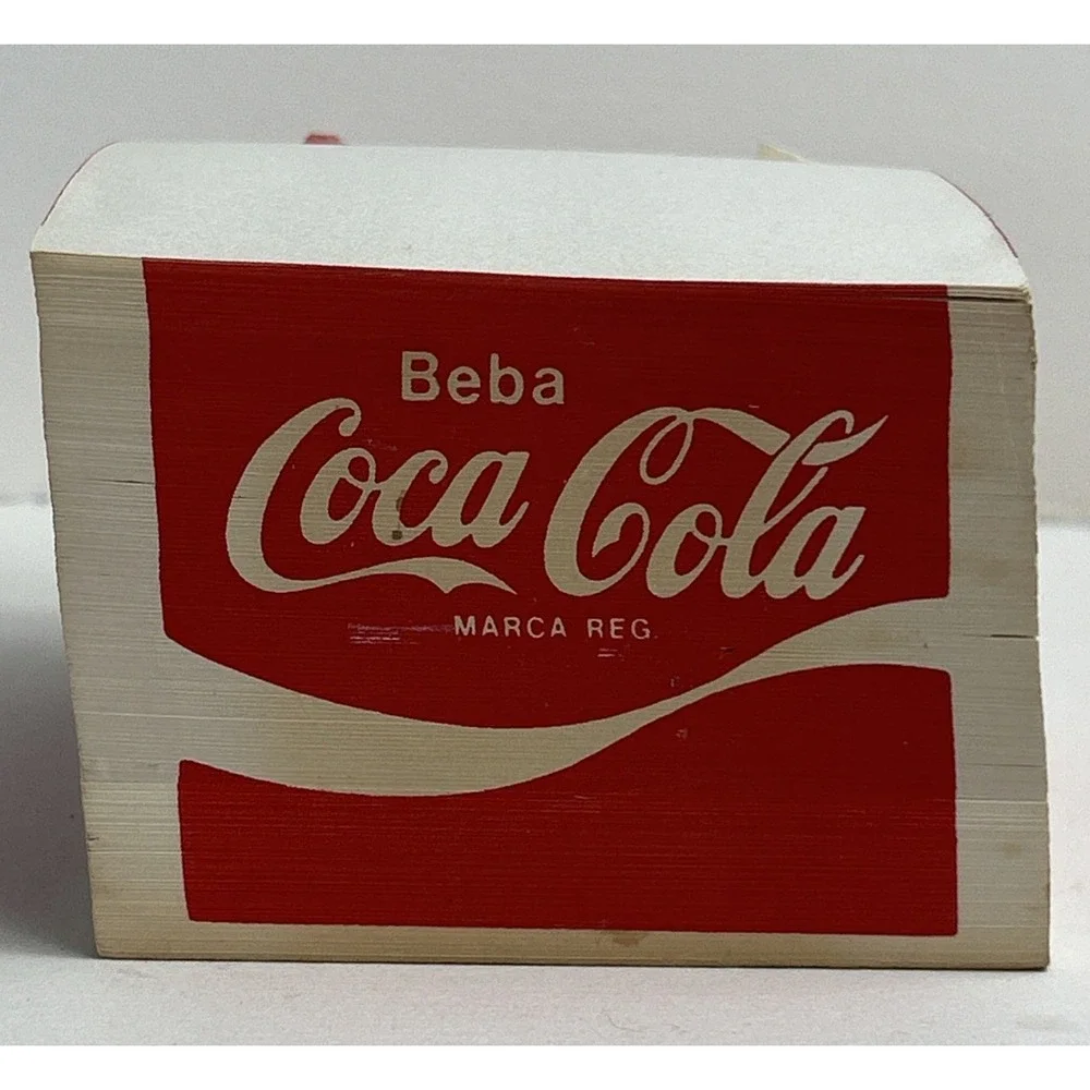 Vintage Coca-Cola Note Pad Paper Cube Brazil‎ Edition, Red Bebe